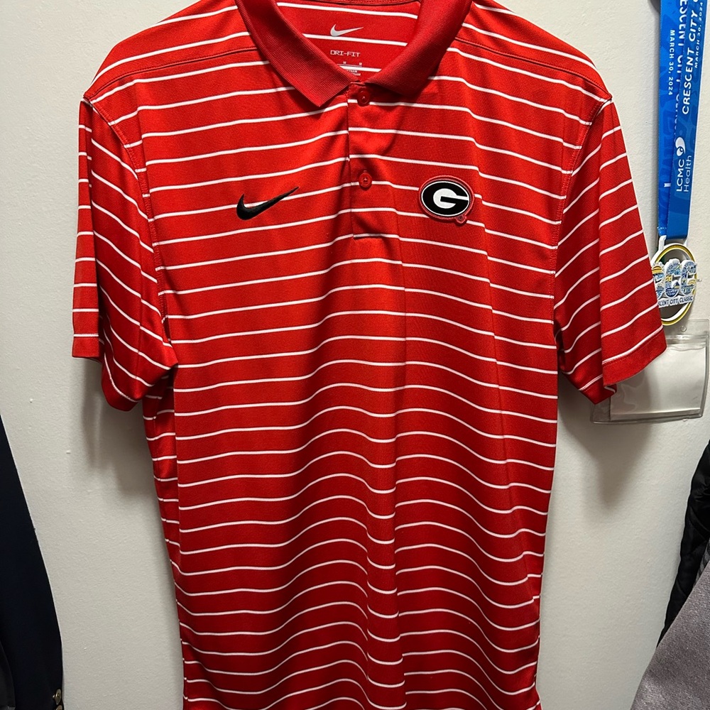 Nike Men's Red Georgia Polo